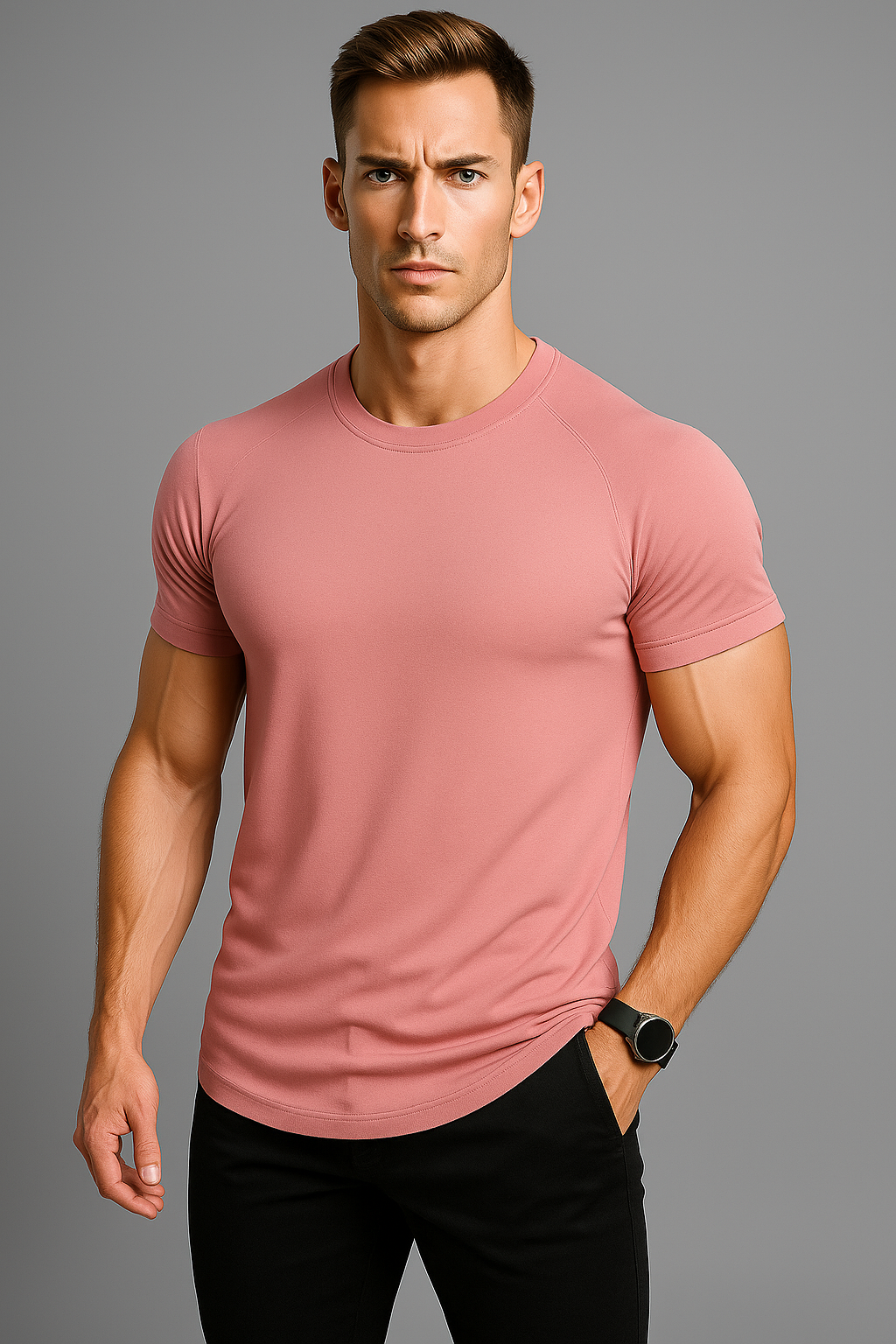 Alpha Lift Elite "Conan" Muscle Fit T-Shirt | Coral