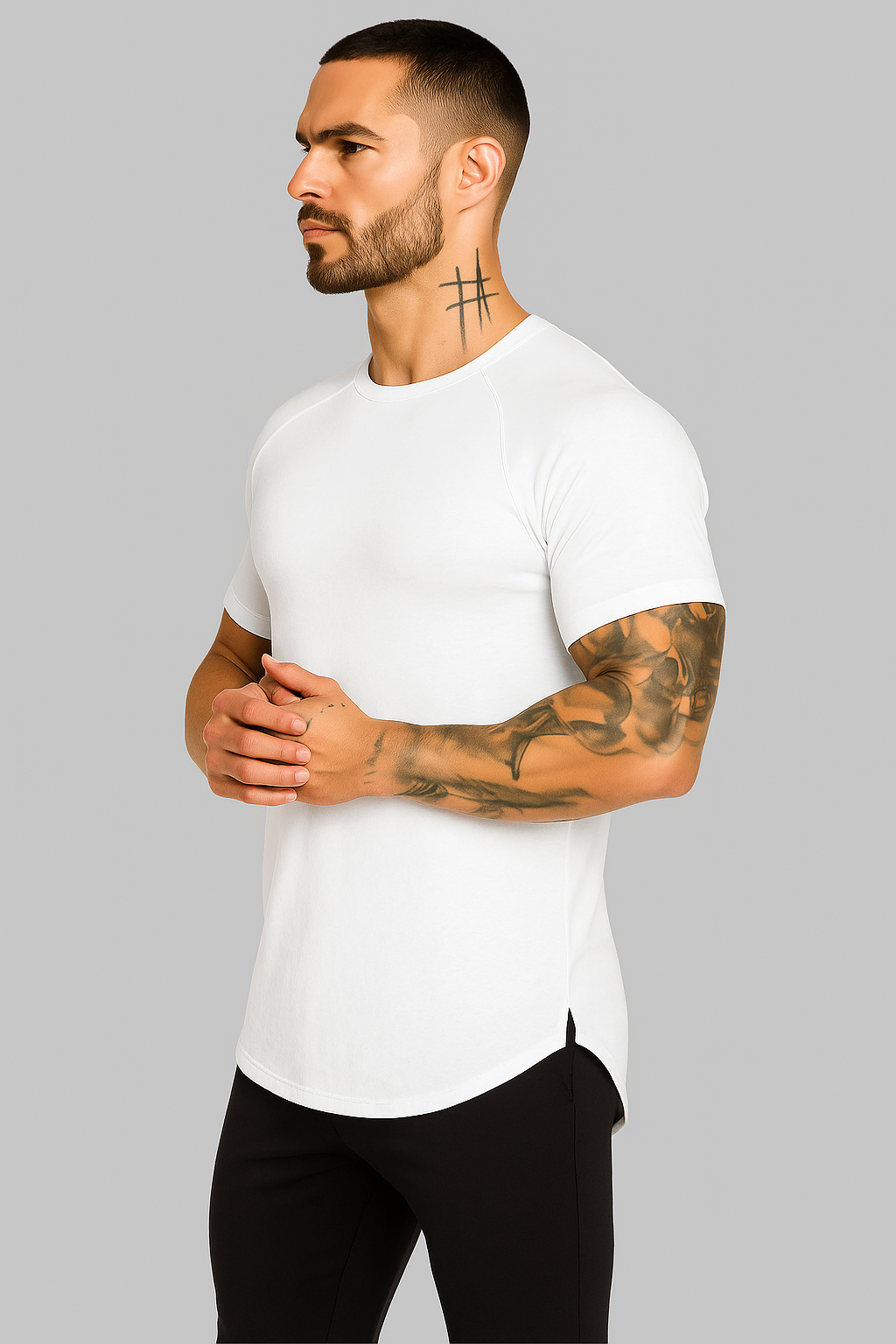 Alpha Lift Elite "Raven" Fitted Tee | Dark Gray