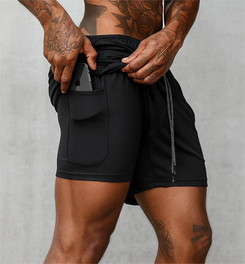 Alpha Lift Elite "Operative" 2-in-1 Shorts | Dark Grey