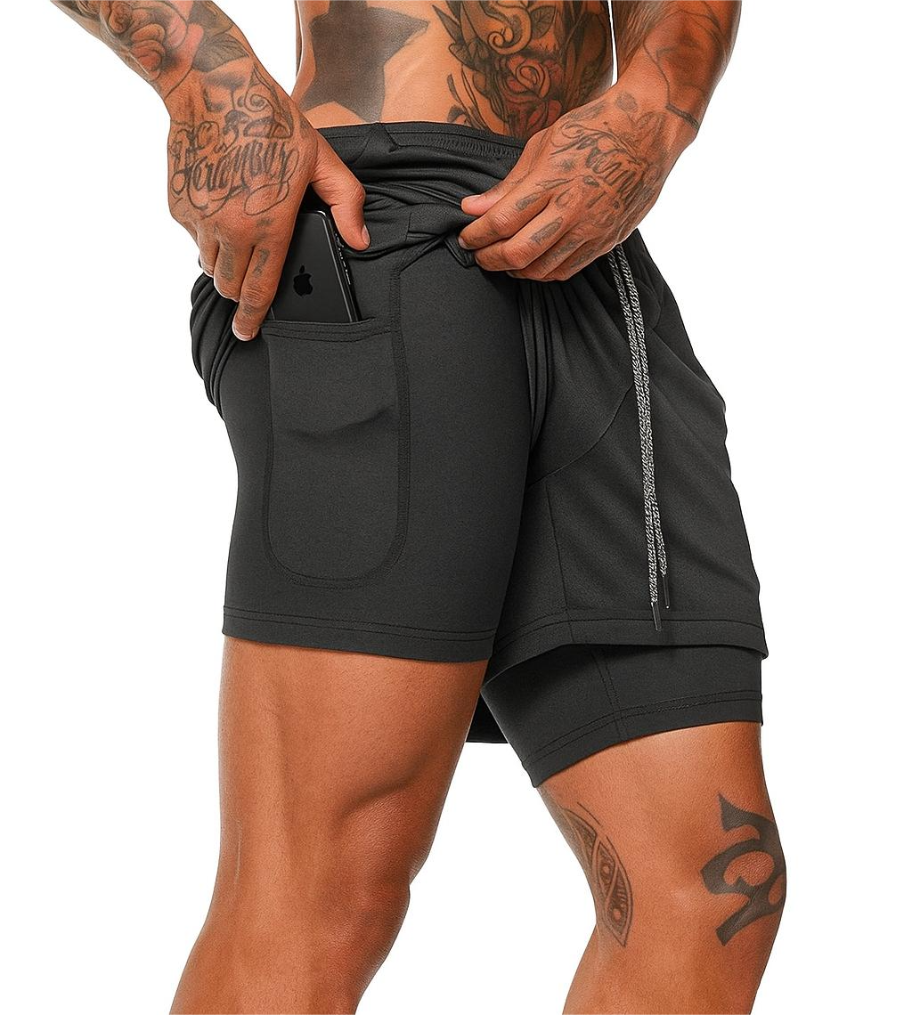 Alpha Lift Elite "Operative" 2-in-1 Shorts | Dark Grey