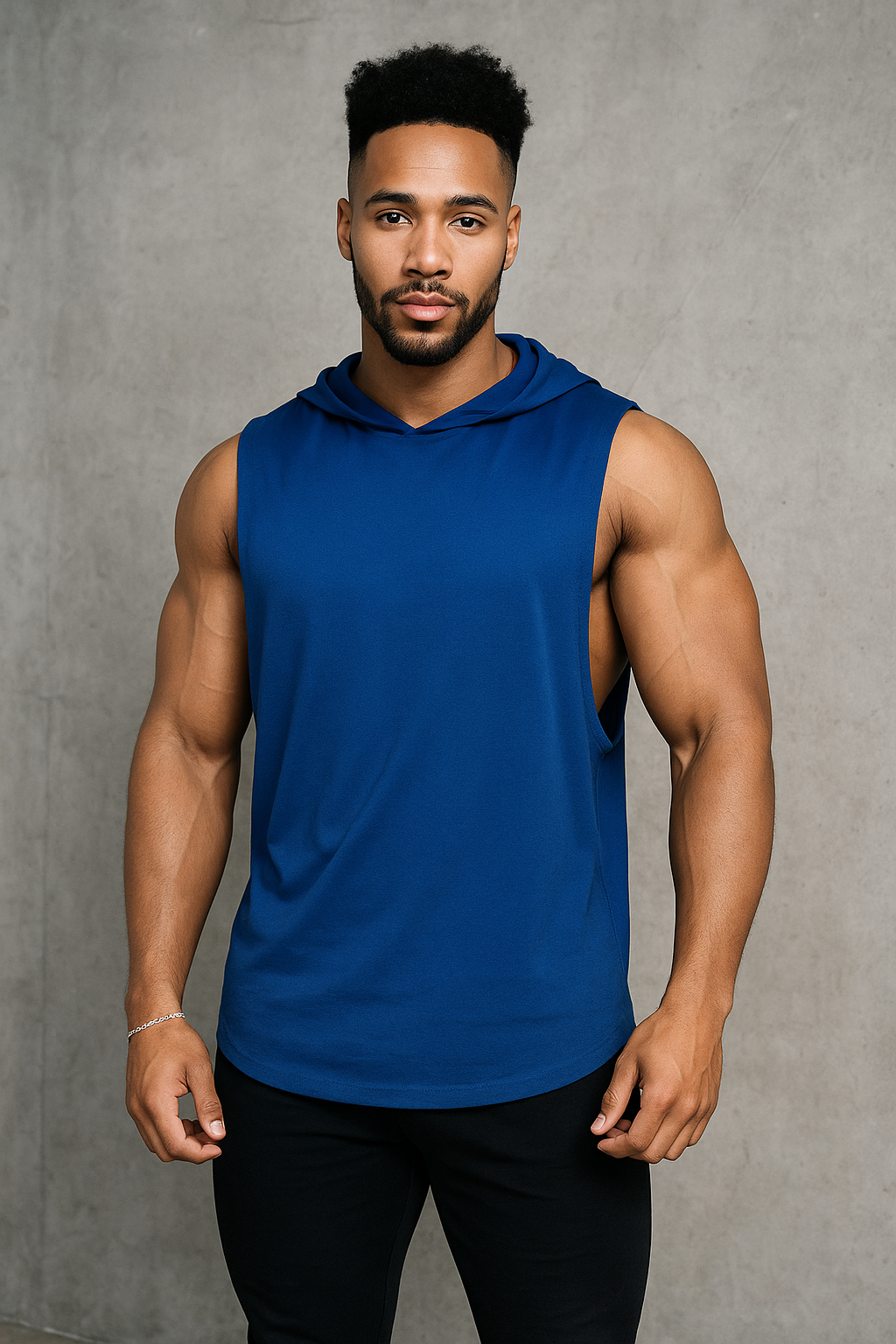 Alpha Lift "No Pain No Gain" Assorted Hooded Tank | White