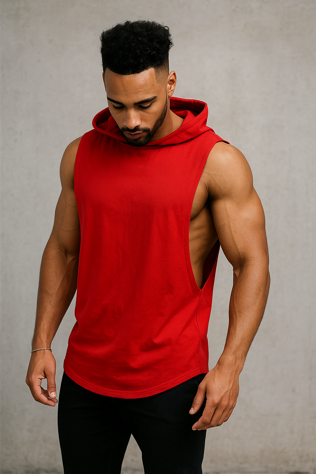 Alpha Lift "No Pain No Gain" Assorted Hooded Tank | Black