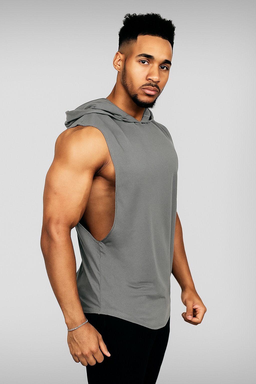 Alpha Lift "No Pain No Gain" Assorted Hooded Tank | Black