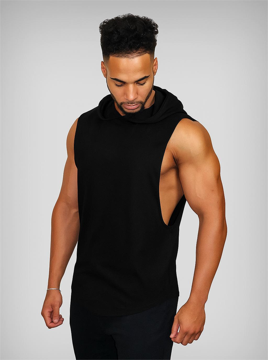 Alpha Lift "No Pain No Gain" Assorted Hooded Tank | White