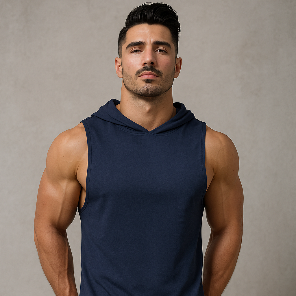 Alpha Lift "Alpha" Hooded Tank | Navy