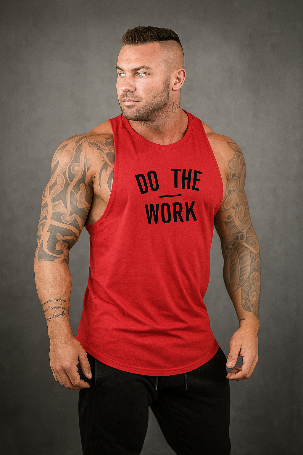 Alpha Lift Elite "Do the Work" Assorted Tanks | Bearclaw Premium Series | White