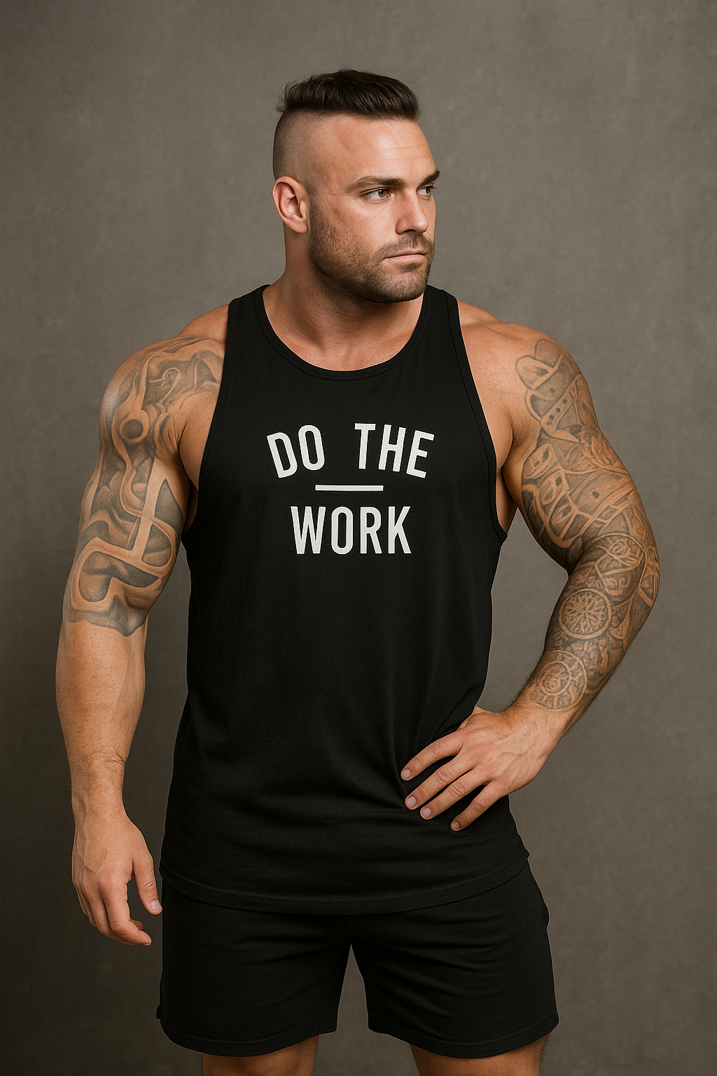 Alpha Lift Elite "Do the Work" Assorted Tanks | Bearclaw Premium Series | White
