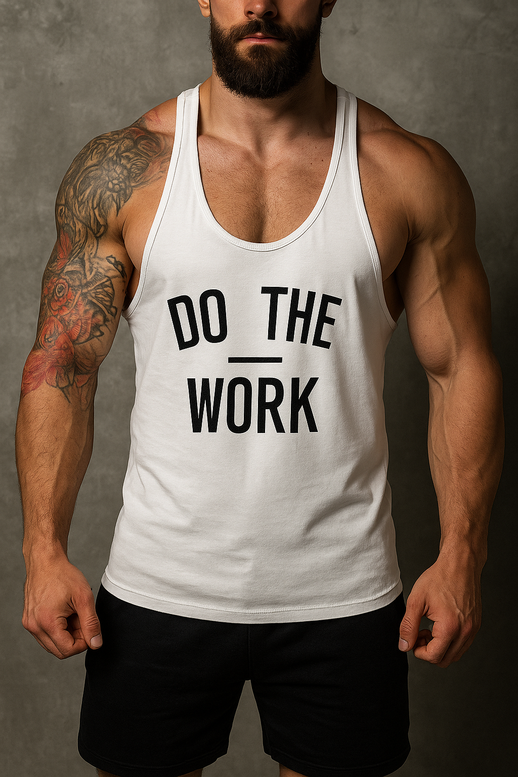 Alpha Lift Elite "Do the Work" Assorted Tanks | Bearclaw Premium Series | White