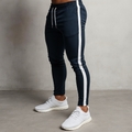 Alpha Lift Elite "Mithril" Stripe Joggers | Premium Series | Navy Blue
