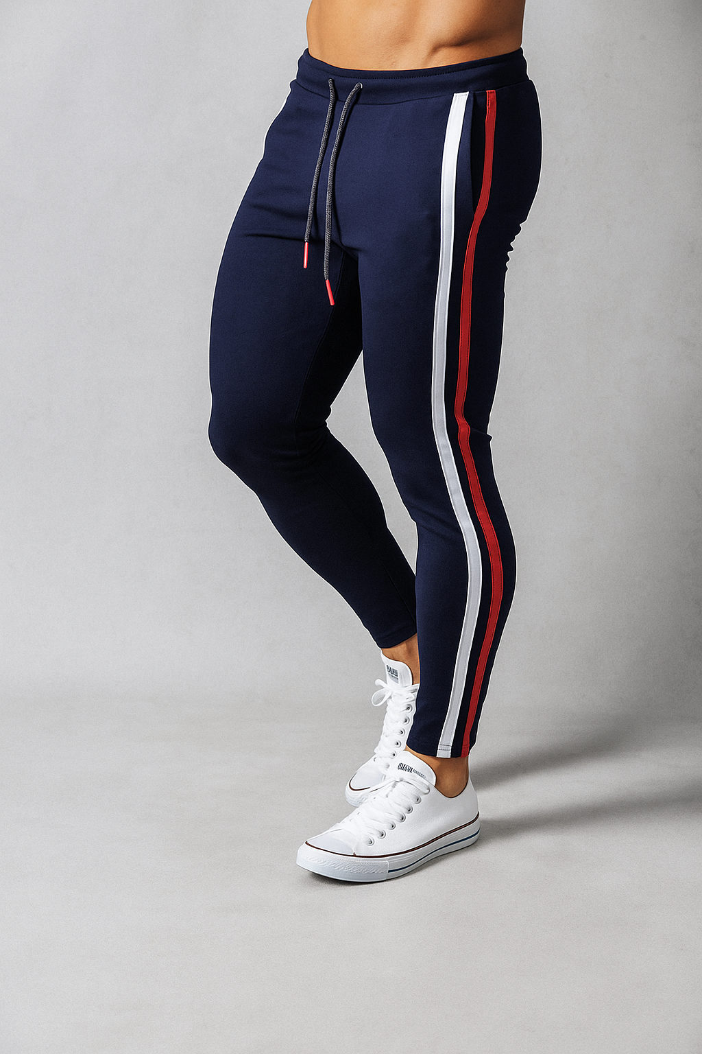 Alpha Lift "Legacy " Joggers | Premium Series | Tapered Tech Joggers | Navy