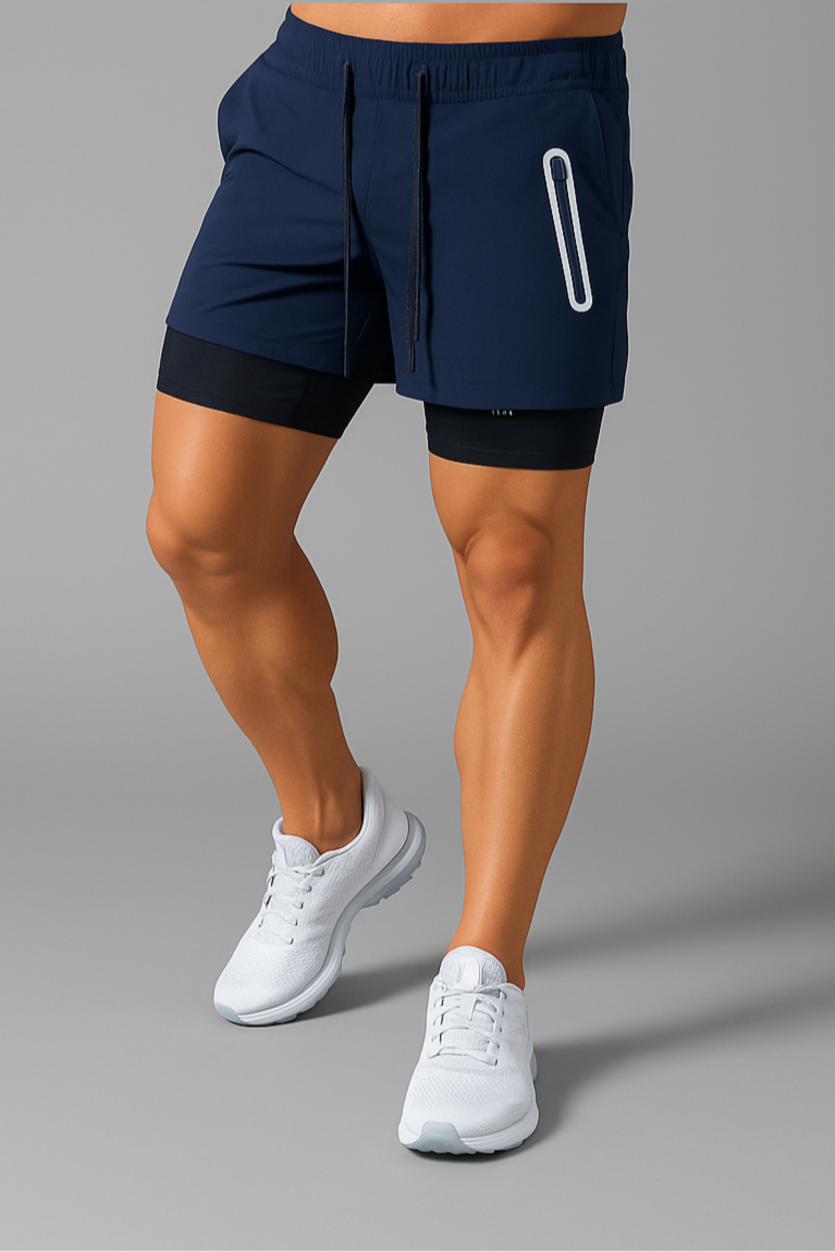 Alpha Lift Elite "Horizon" 2 in 1 Shorts | Navy