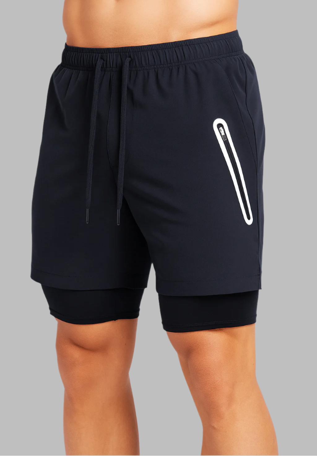 Alpha Lift Elite "Horizon" 2 in 1 Shorts | Black