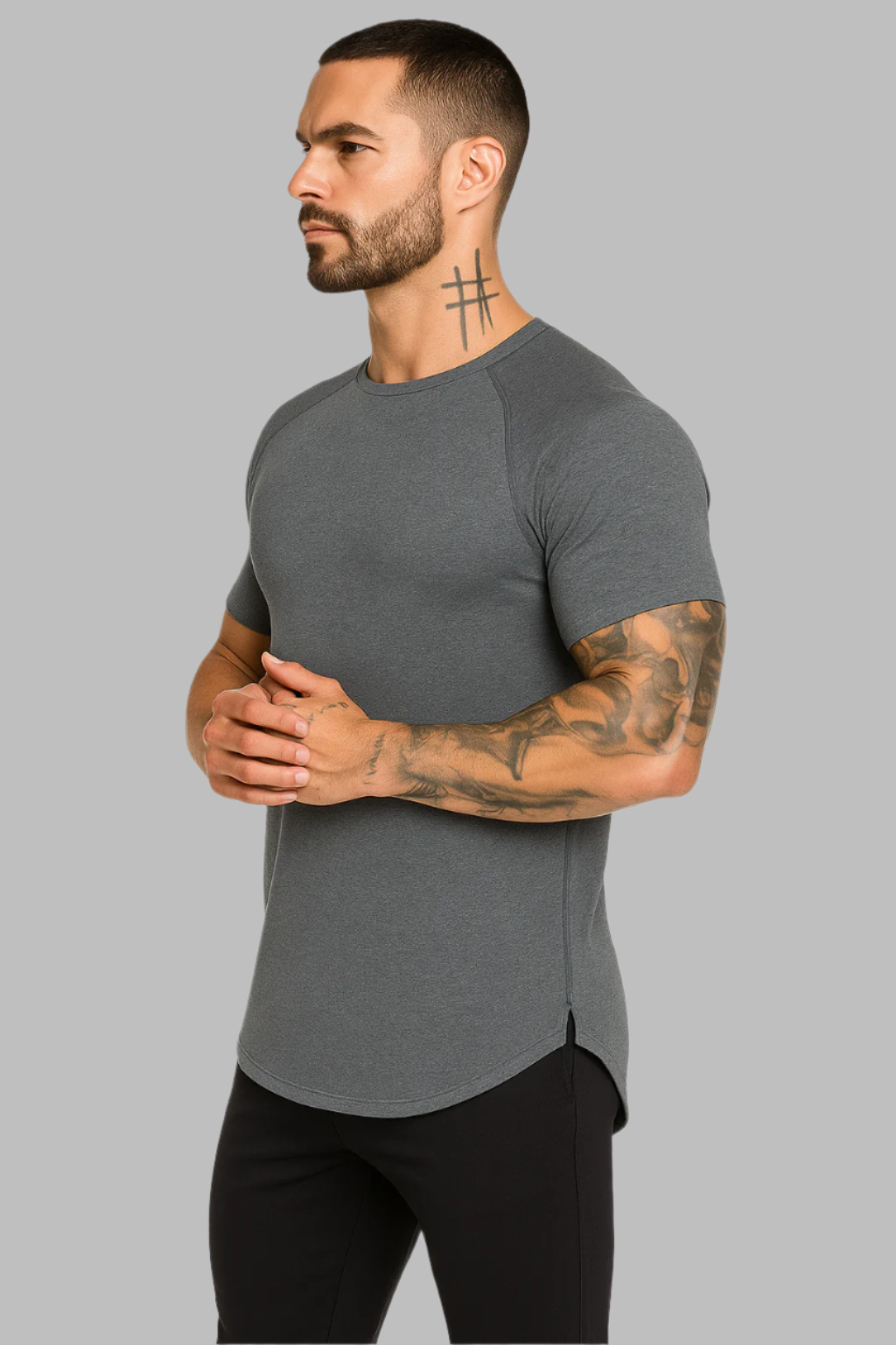 Alpha Lift Elite "Raven" Fitted Tee | Dark Gray