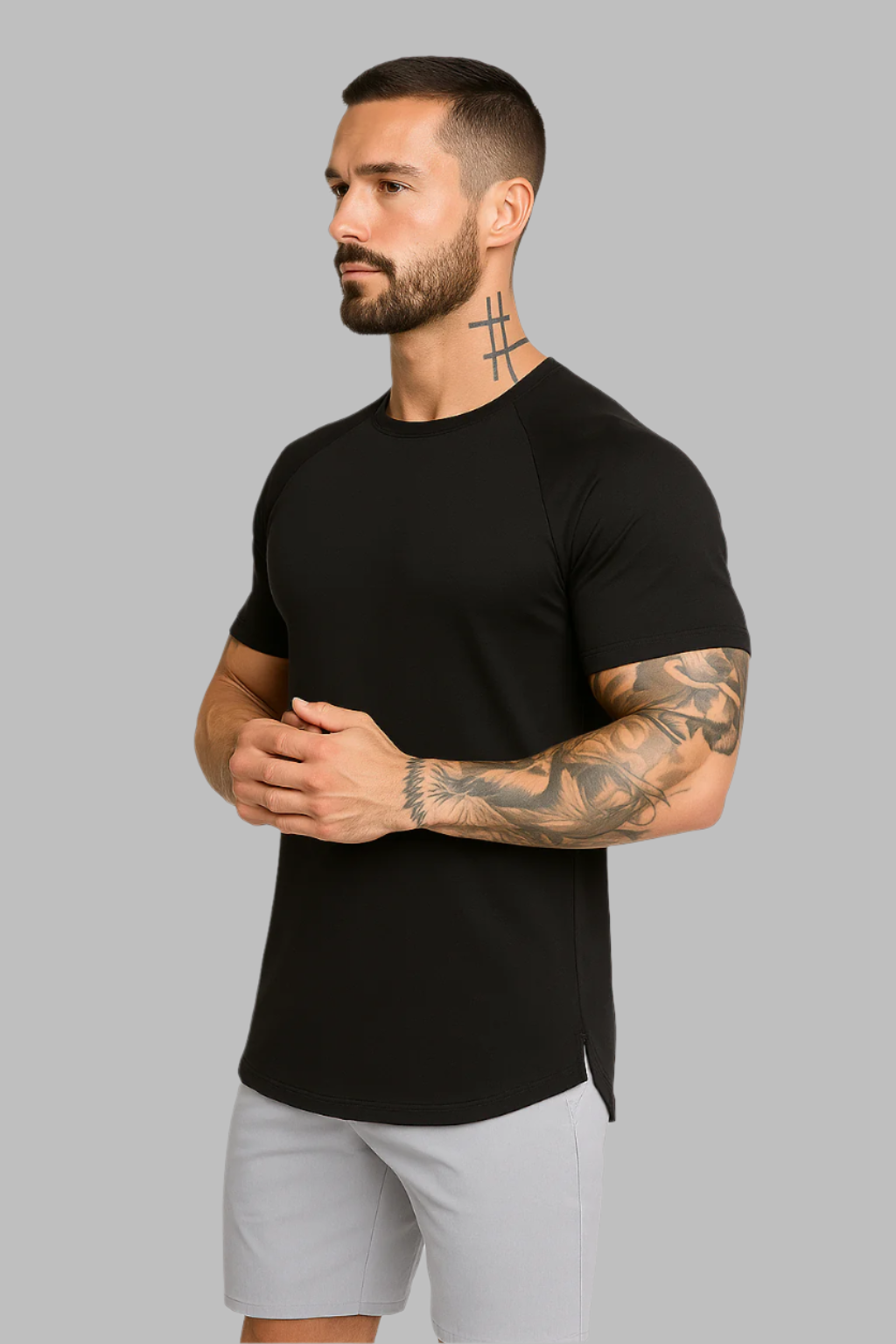 Alpha Lift Elite "Raven" Fitted Tee | Dark Gray