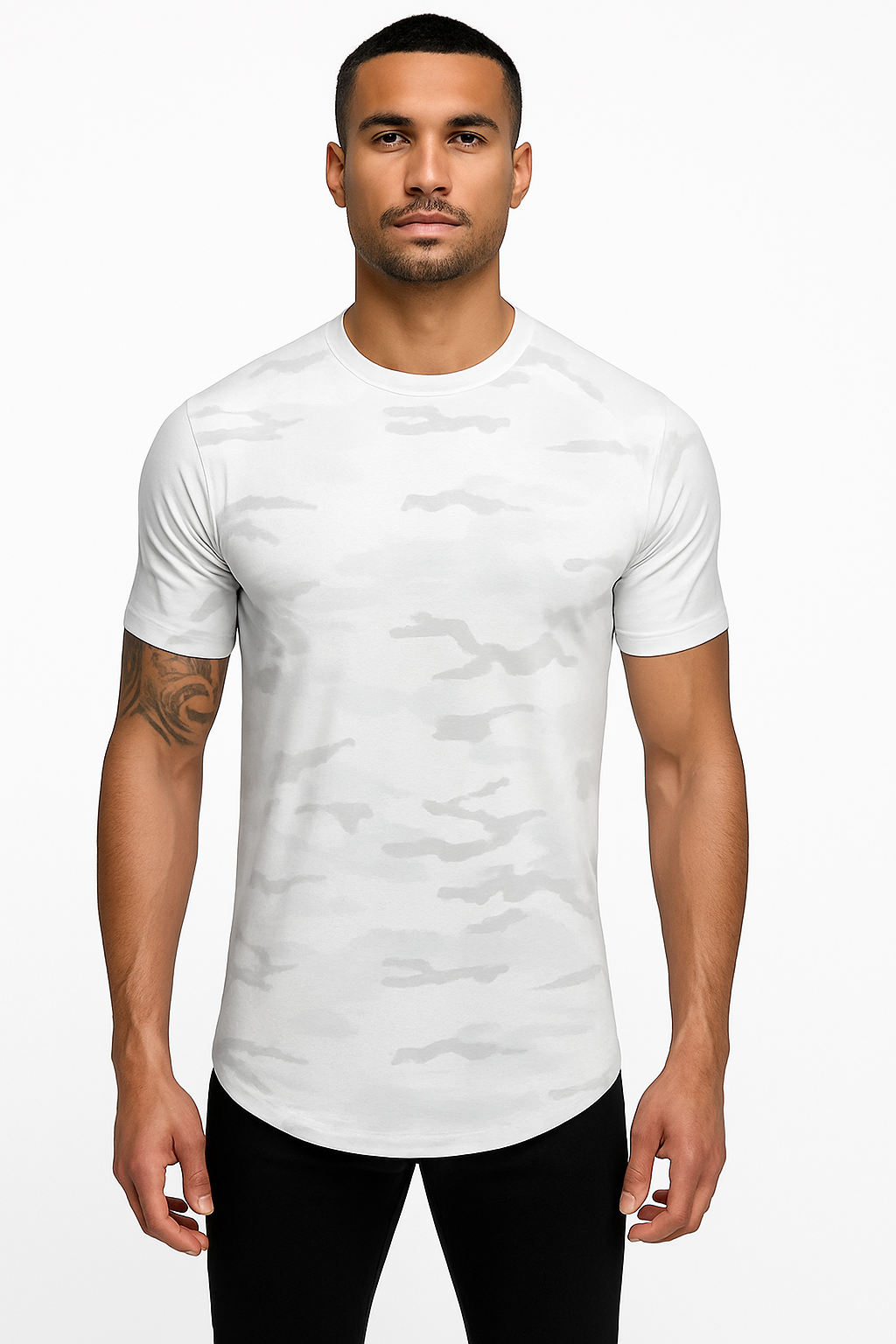Alpha Lift Elite "Elusive" Fitted T-Shirt | White Camo