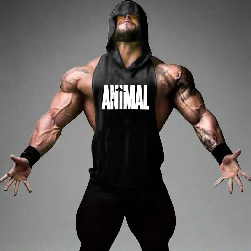 AlphaLift "Animalistic" Assorted Hooded Tank | Black - Official AlphaLift Fit