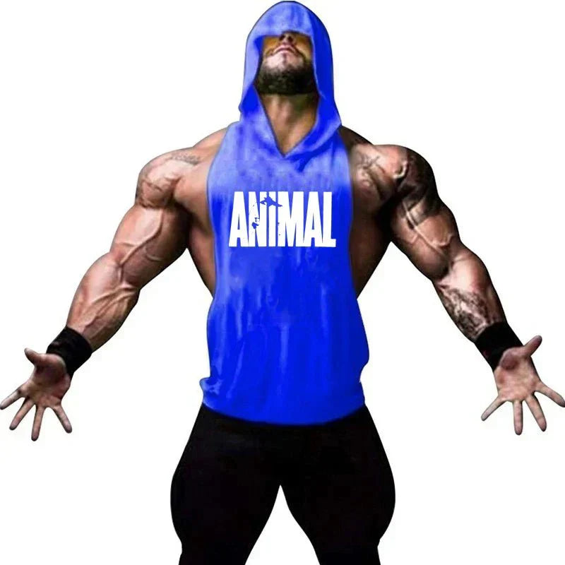 AlphaLift "Animalistic" Assorted Hooded Tank | Gray - Official AlphaLift Fit