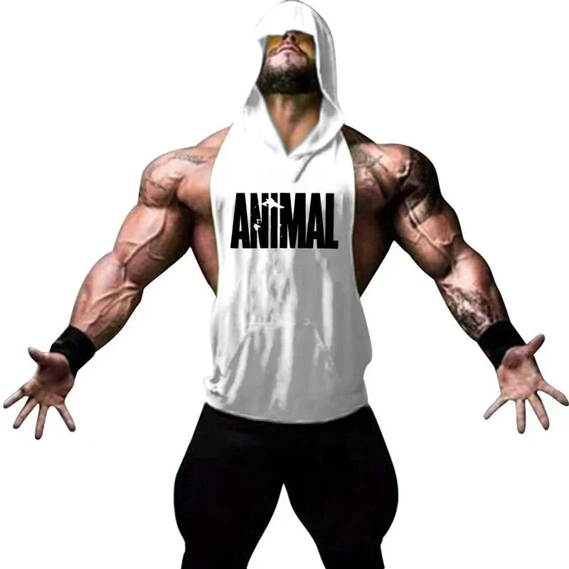 AlphaLift "Animalistic" Assorted Hooded Tank | Gray - Official AlphaLift Fit
