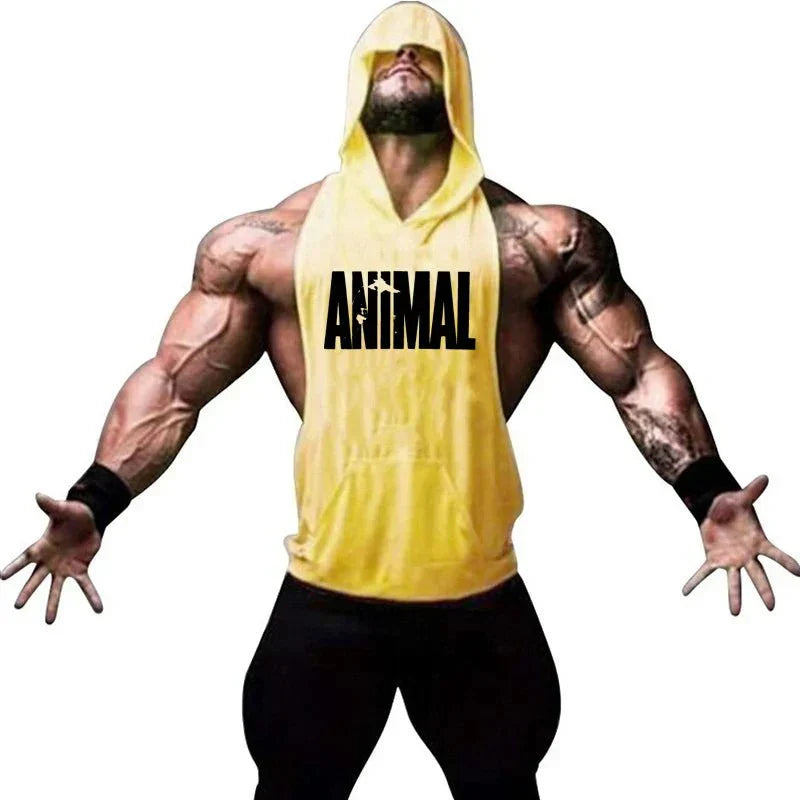 AlphaLift "Animalistic" Assorted Hooded Tank | Gray - Official AlphaLift Fit