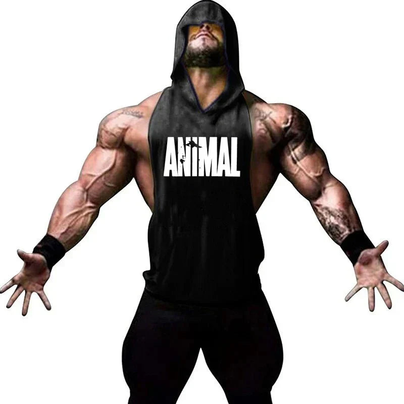 AlphaLift "Animalistic" Assorted Hooded Tank | Gray - Official AlphaLift Fit