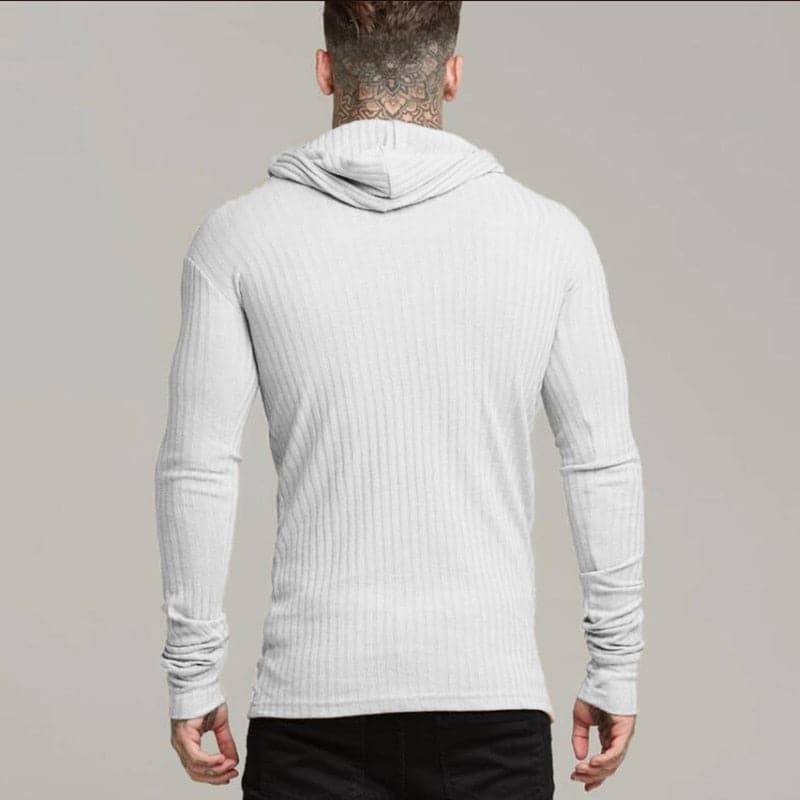 AlphaLift "Brickell" Cooldown Gym Hoodie | White - Official AlphaLift Fit
