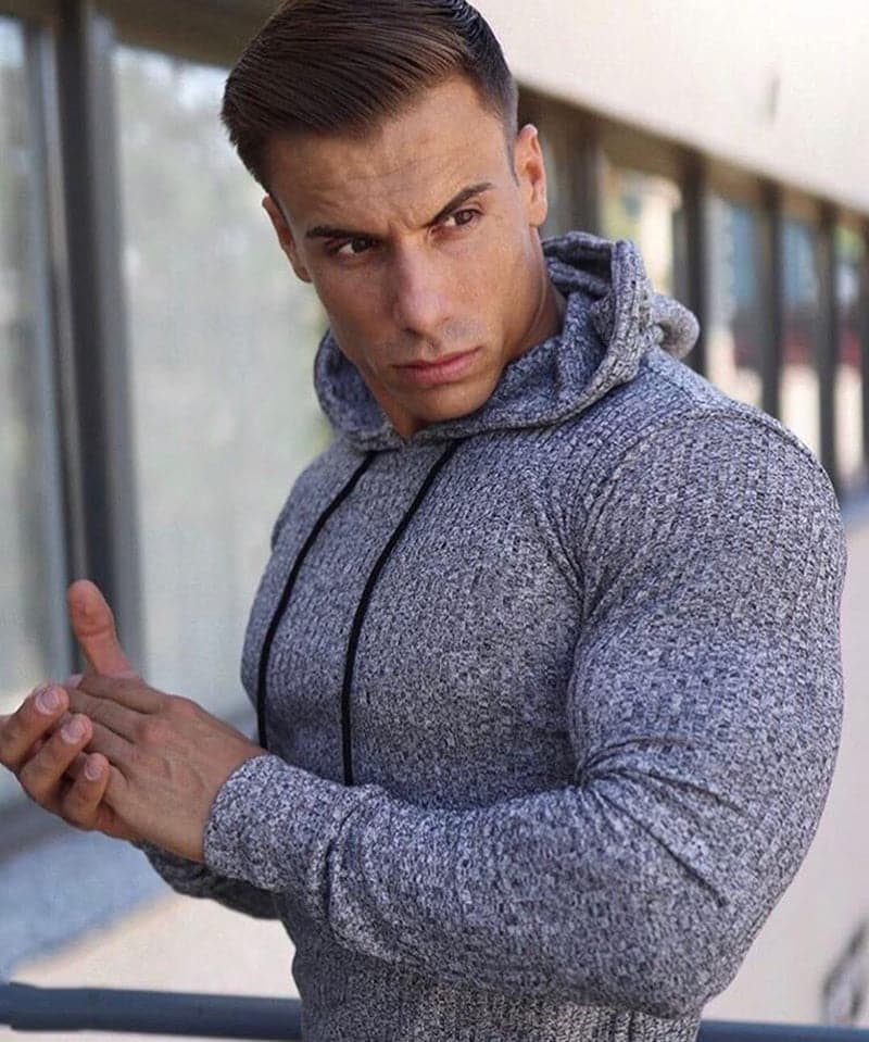 AlphaLift "Brickell" Cooldown Gym Hoodie | White - Official AlphaLift Fit