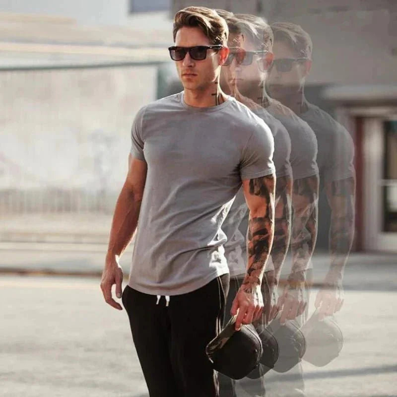 AlphaLift "Calabasas" Fitted Muscle Tee | Black - Official AlphaLift Fit