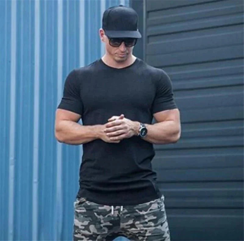 AlphaLift "Calabasas" Fitted Muscle Tee | Black - Official AlphaLift Fit