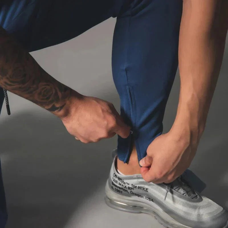 AlphaLift "Champion" Tapered Joggers | Premium Series | Navy - Official AlphaLift Fit