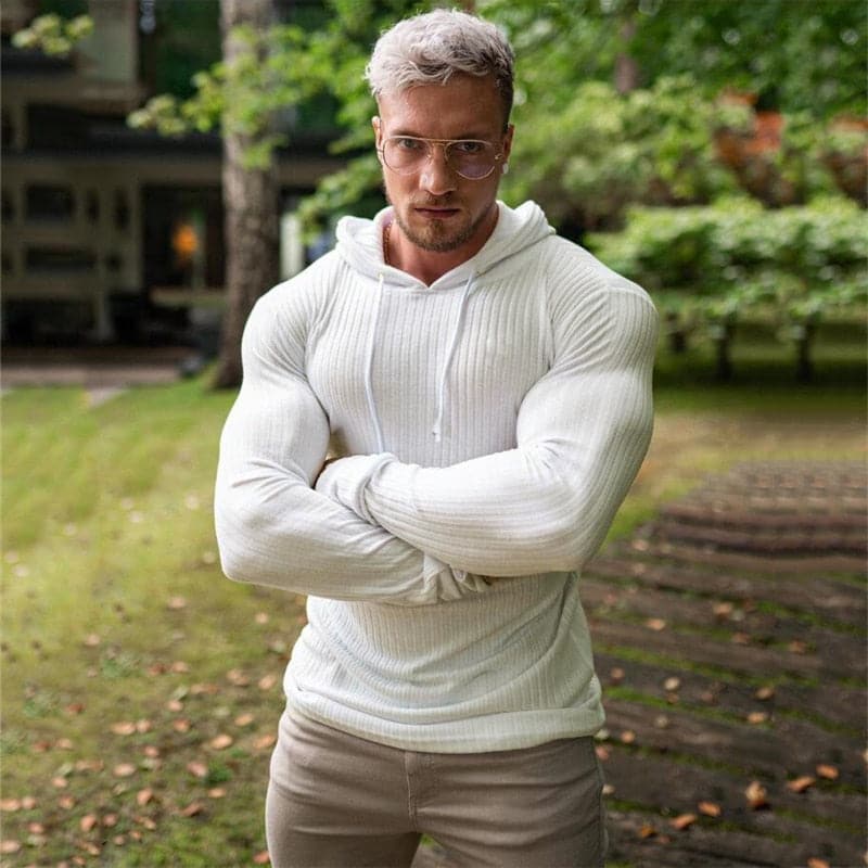 AlphaLift "Dallas" Long Sleeve Fitted Knit | Blue - Official AlphaLift Fit
