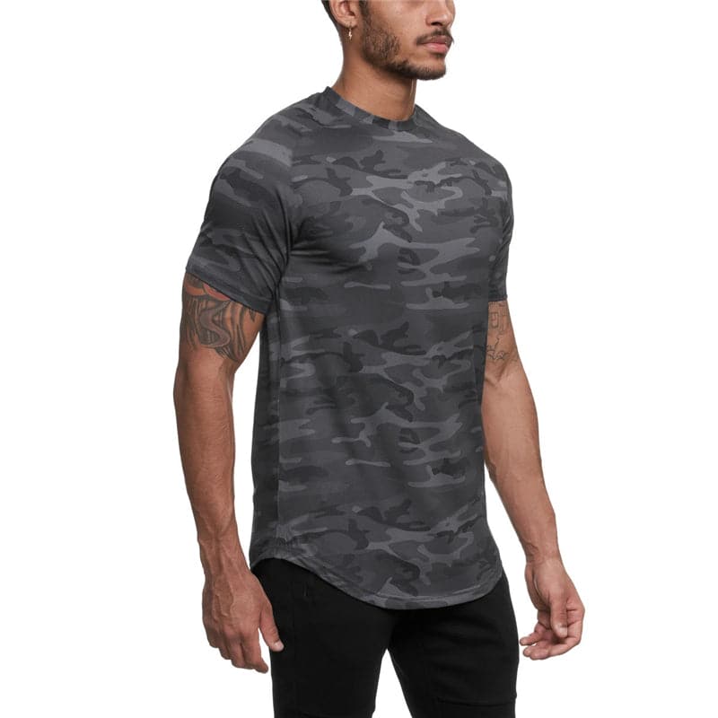 AlphaLift Elite "Elusive" Fitted T-Shirt | Gray Camo - Official AlphaLift Fit