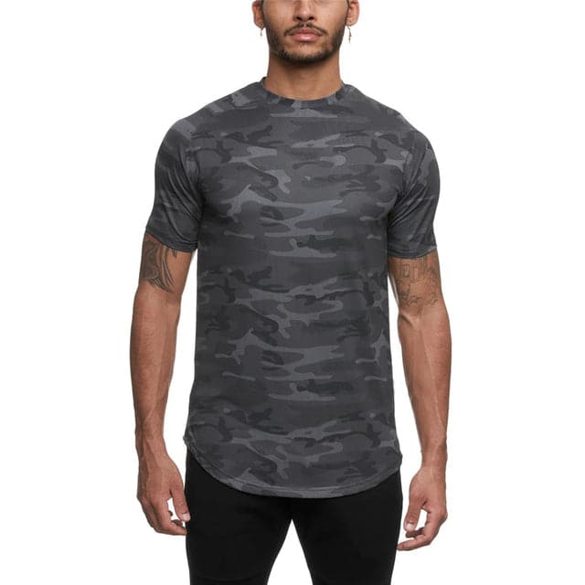 AlphaLift Elite "Elusive" Fitted T-Shirt | Gray Camo - Official AlphaLift Fit