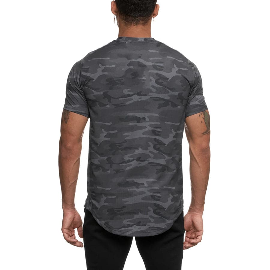 AlphaLift Elite "Elusive" Fitted T-Shirt | Gray Camo - Official AlphaLift Fit
