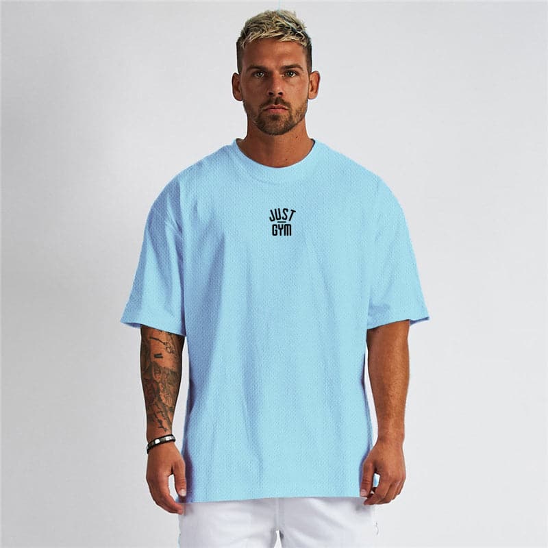 AlphaLift Elite "Focus" Oversized Tee | Blue - Official AlphaLift Fit
