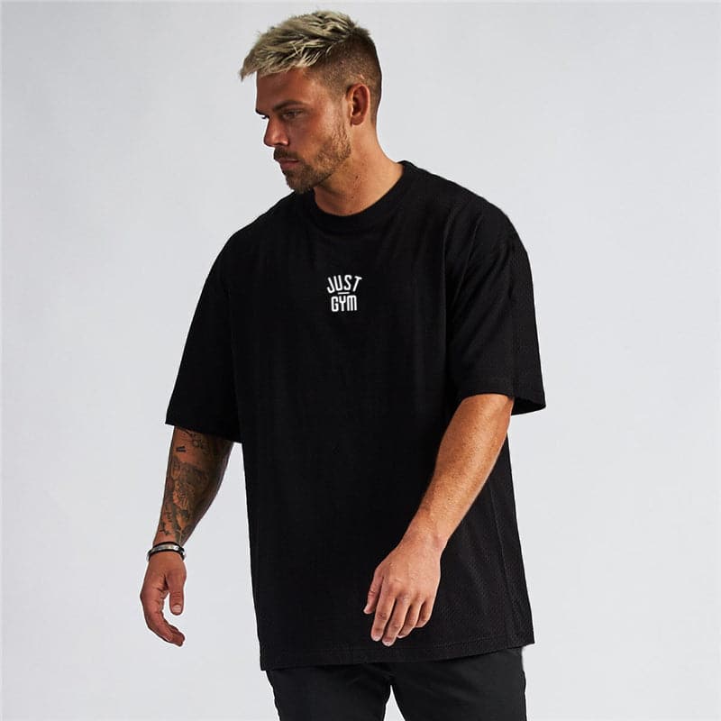 AlphaLift Elite "Focus" Oversized Tee | Blue - Official AlphaLift Fit