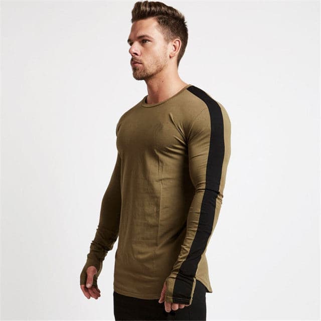 AlphaLift Elite "Midwest" Long Sleeve | Black Striped - Official AlphaLift Fit