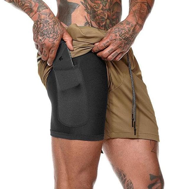 AlphaLift Elite "Operative" 2-in-1 Shorts | Desert Camo - Official AlphaLift Fit