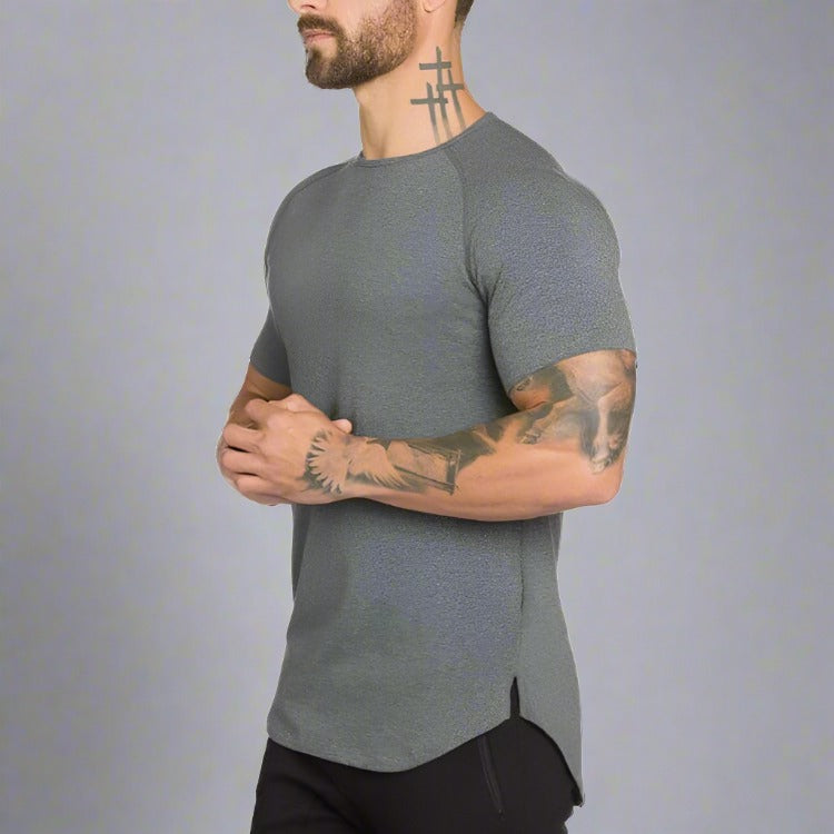 AlphaLift Elite "Raven" Fitted Tee | Dark Gray - Official AlphaLift Fit