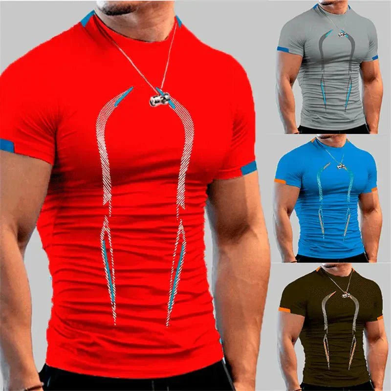 AlphaLift "Ghost" Fitted Compression T-shirt | Red - Official AlphaLift Fit