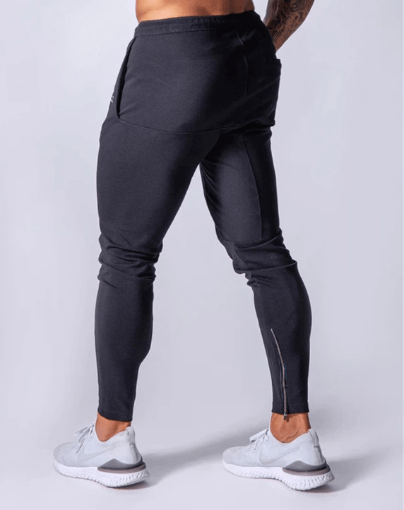 AlphaLift "Juggernaut" | Premium Lifting Series | Tapered Tech Joggers | Blue - Official AlphaLift Fit