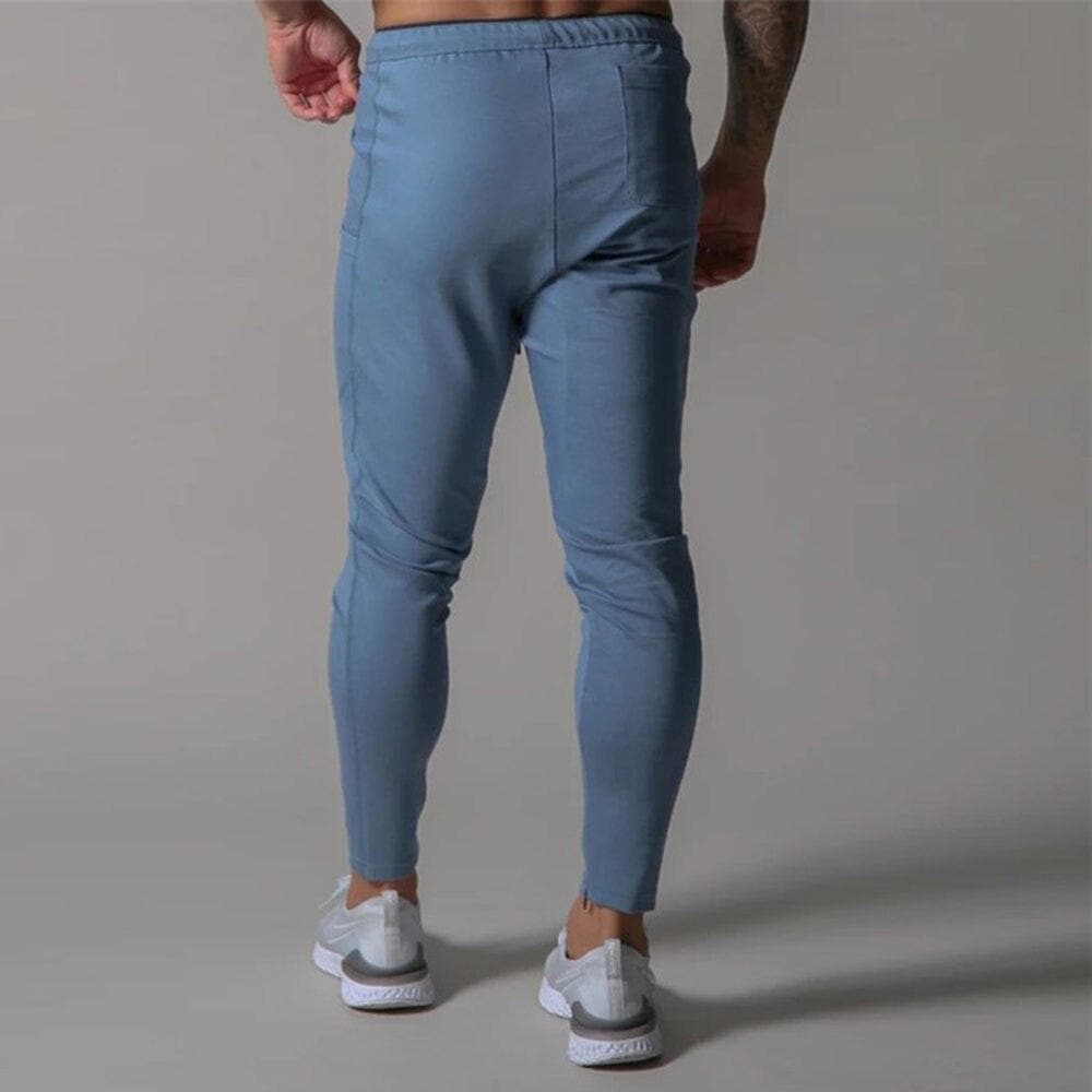 AlphaLift "Juggernaut" | Premium Lifting Series | Tapered Tech Joggers | Blue - Official AlphaLift Fit