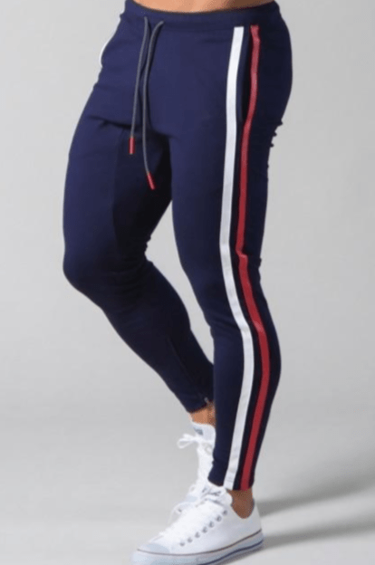 AlphaLift "Legacy " Joggers | Premium Series | Tapered Tech Joggers | Navy - Official AlphaLift Fit