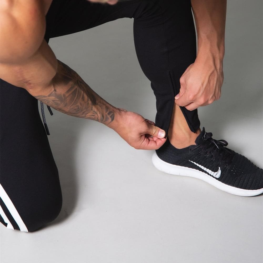 AlphaLift "Legacy " Joggers | Premium Series | Tapered Tech Joggers | Navy - Official AlphaLift Fit