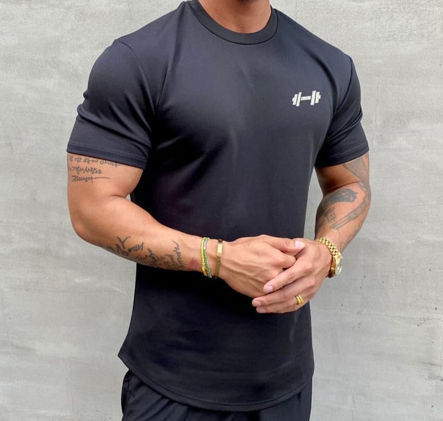 AlphaLift "LIFT" Fitted Tee | Black - Official AlphaLift Fit