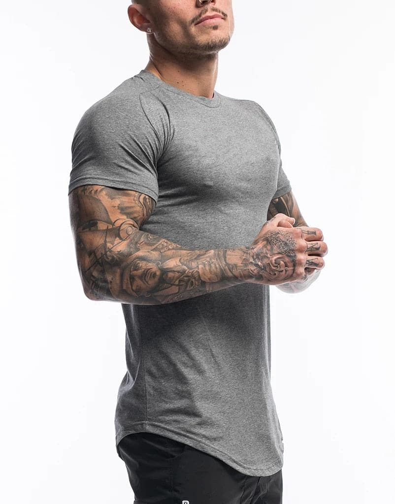 AlphaLift "Showtime" Fitted Tee | Gray - Official AlphaLift Fit