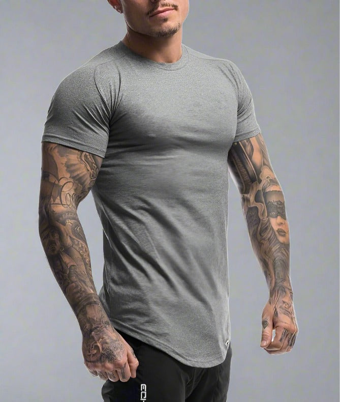 AlphaLift "Showtime" Fitted Tee | Gray - Official AlphaLift Fit