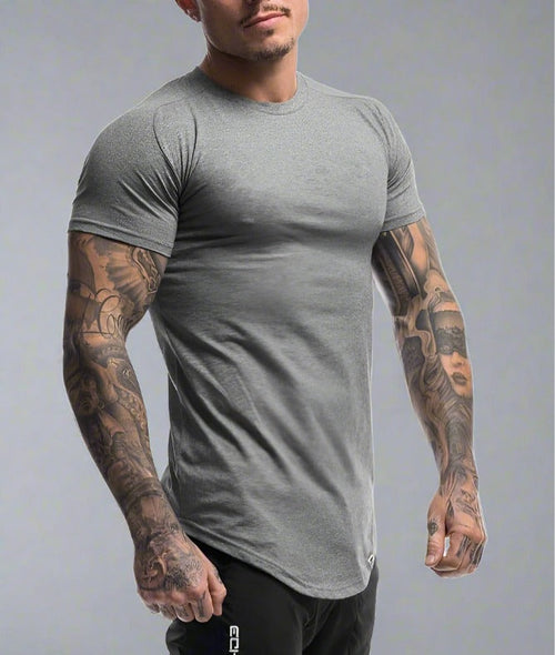 AlphaLift "Showtime" Fitted Tee | Gray - Official AlphaLift Fit