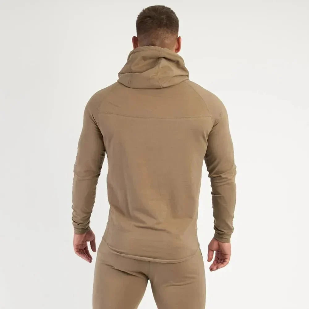 AlphaLift "Vanquish" Premium Series Hoodie | Khaki - Official AlphaLift Fit