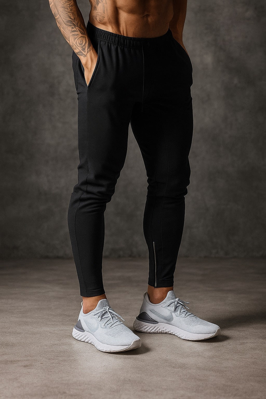 Alpha Lift "Apex Tech" | Premium Lifting Series | Tapered Tech Joggers | Dark Gray