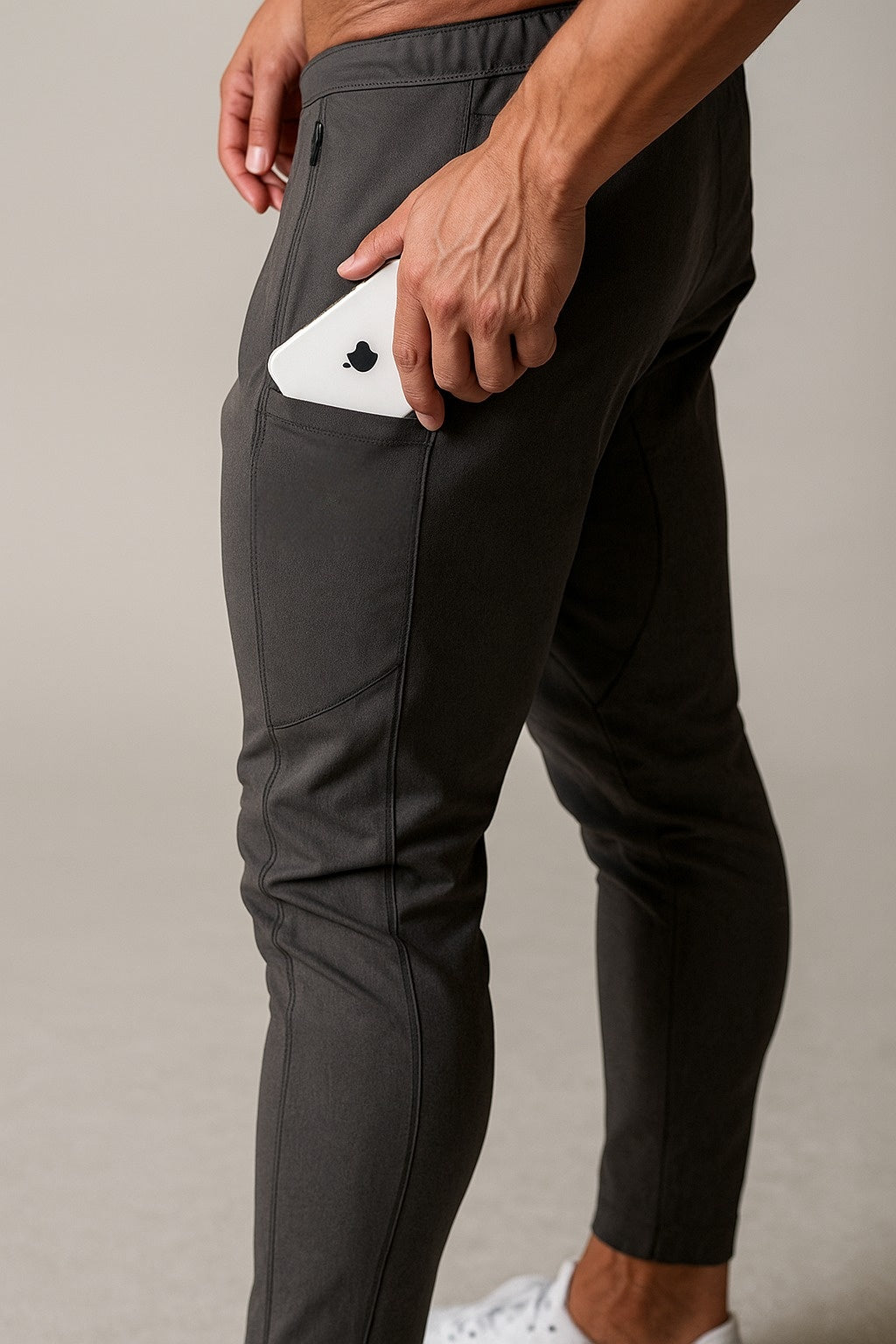 Alpha Lift "Apex Tech" | Premium Lifting Series | Tapered Tech Joggers | Elusive Gray
